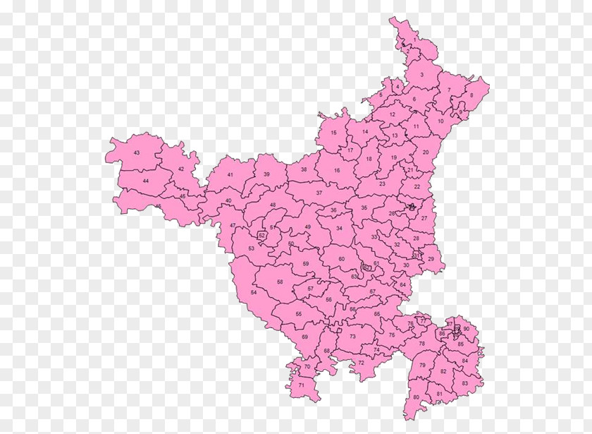 Map Haryana Legislative Assembly Election, 2014 Indian General States And Territories Of India PNG