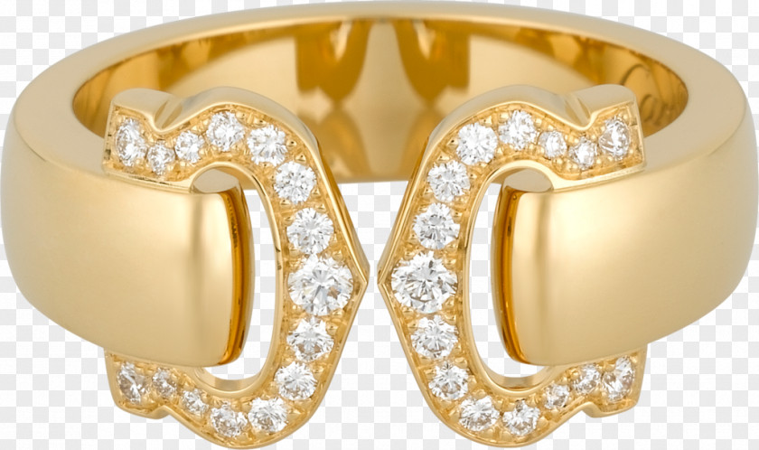 Ring Gold Cartier Diamond Carat PNG