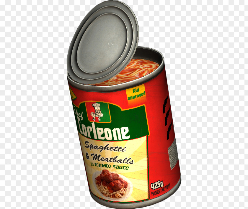 Tin Can Spaghetti With Meatballs Sauce Pasta PNG
