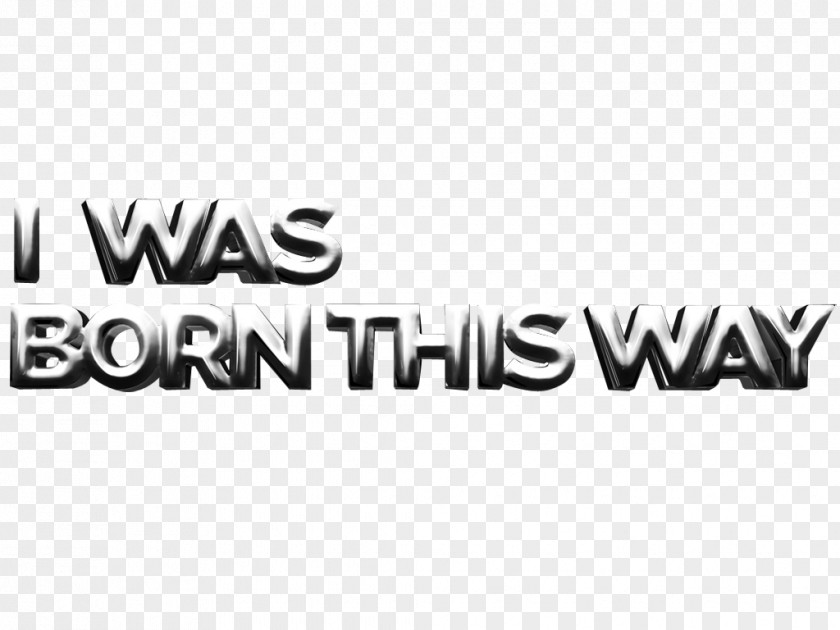 Logo Brand Born This Way Font PNG