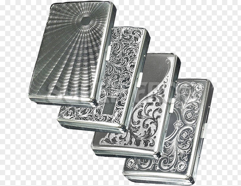 Silver Cigarette Case Tobacco Holder PNG