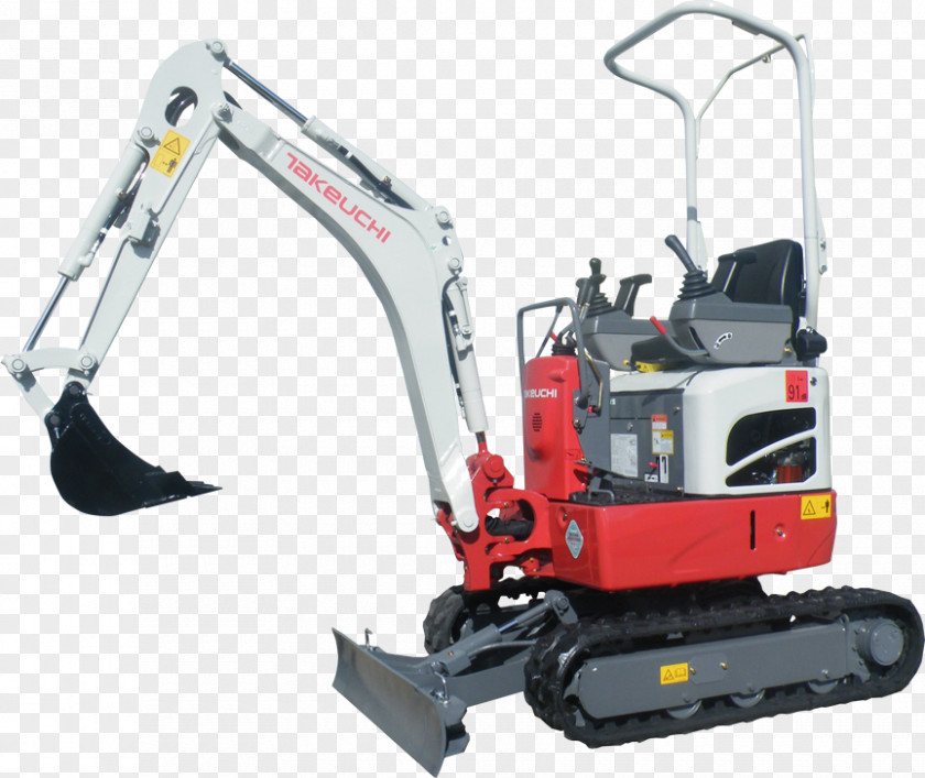 Excavator Compact Takeuchi Manufacturing Heavy Machinery PNG