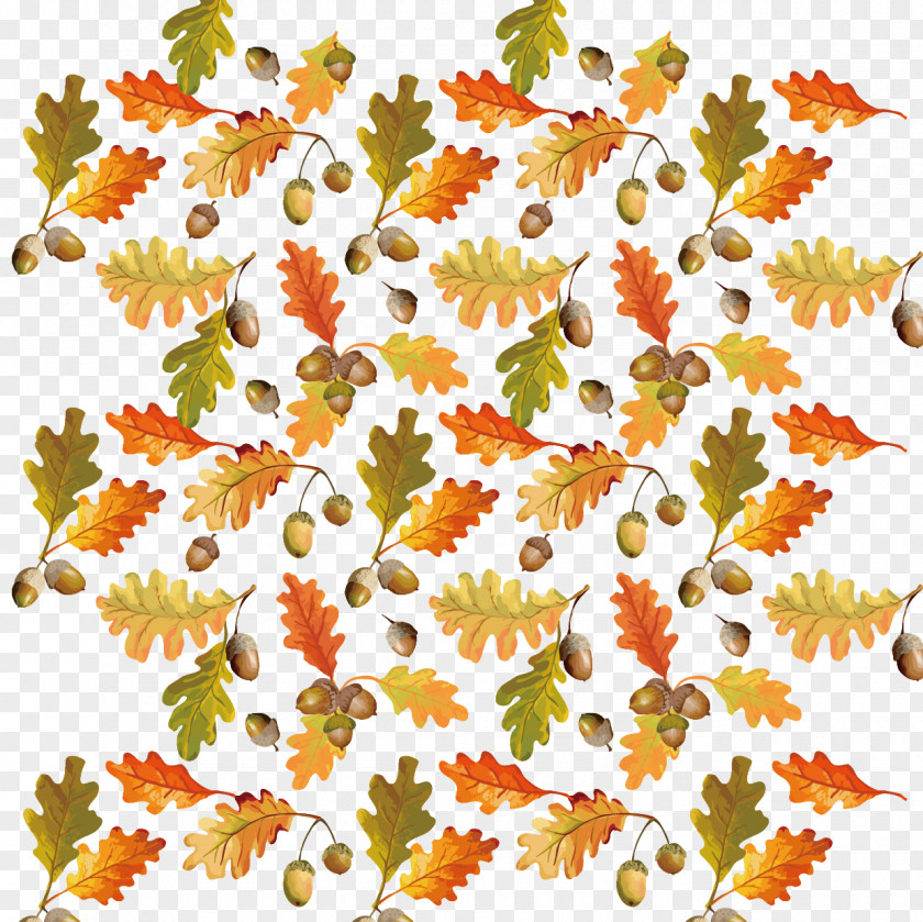 Autumn Leaves Background Vector Material Leaf PNG