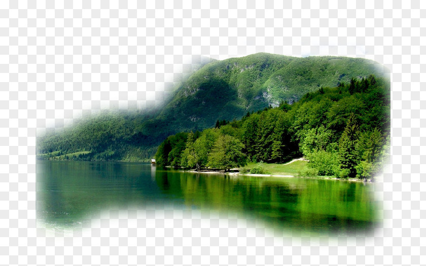 Lake Bohinj Animation Landscape Painting PNG