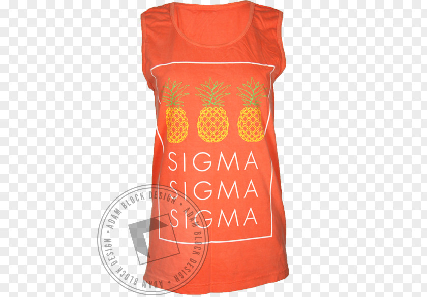 Orange Pineapple T-shirt Sleeveless Shirt Dress PNG