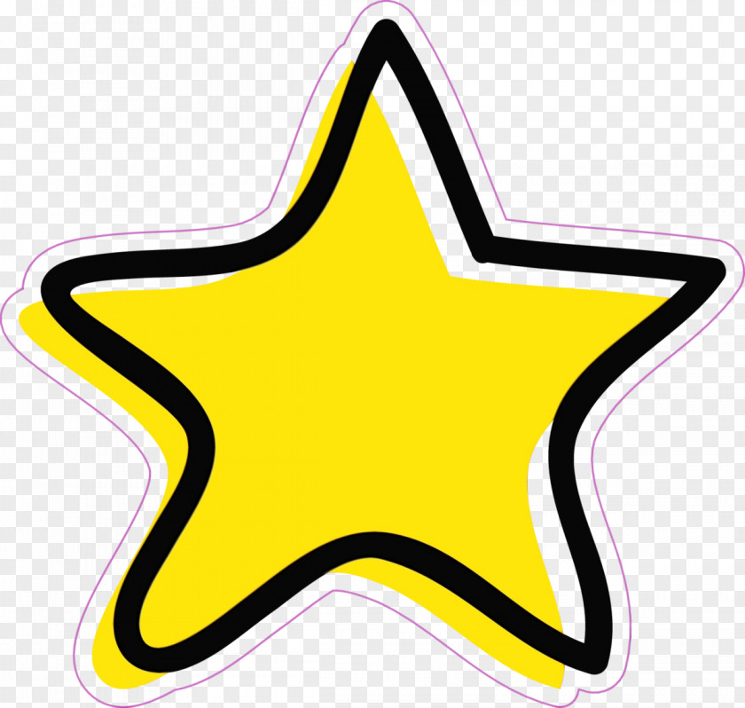 Yellow Star Line Area Meter PNG