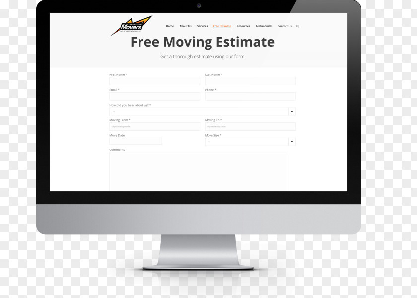 Moving Company Responsive Web Design Development PNG