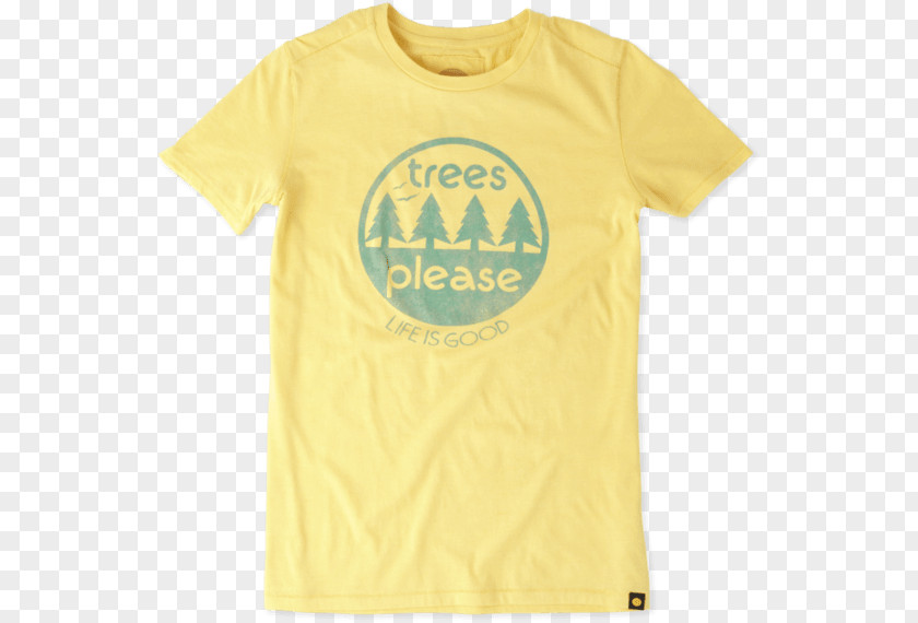 Circle Tree Printed T-shirt Top Crew Neck PNG