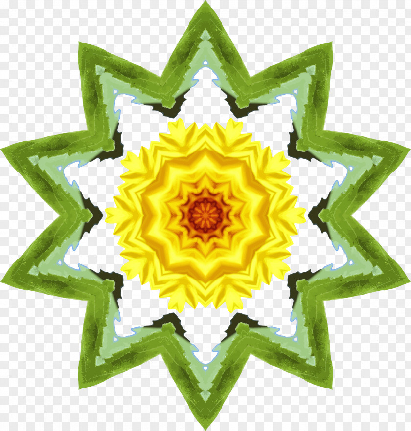 Sun Flower Star Shape Clip Art PNG