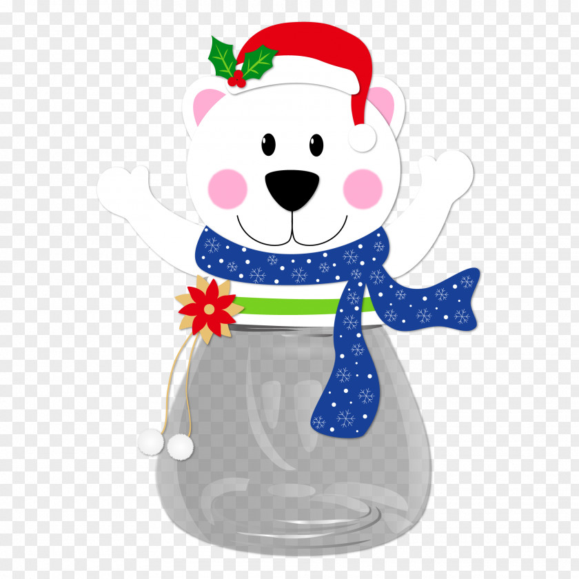Bear Christmas Day Design Santa Claus Art PNG