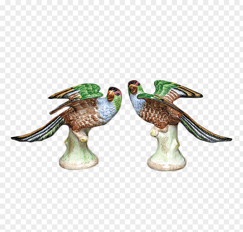 Bird Singing Galliformes Figurine Mottahedeh & Company Parakeet PNG