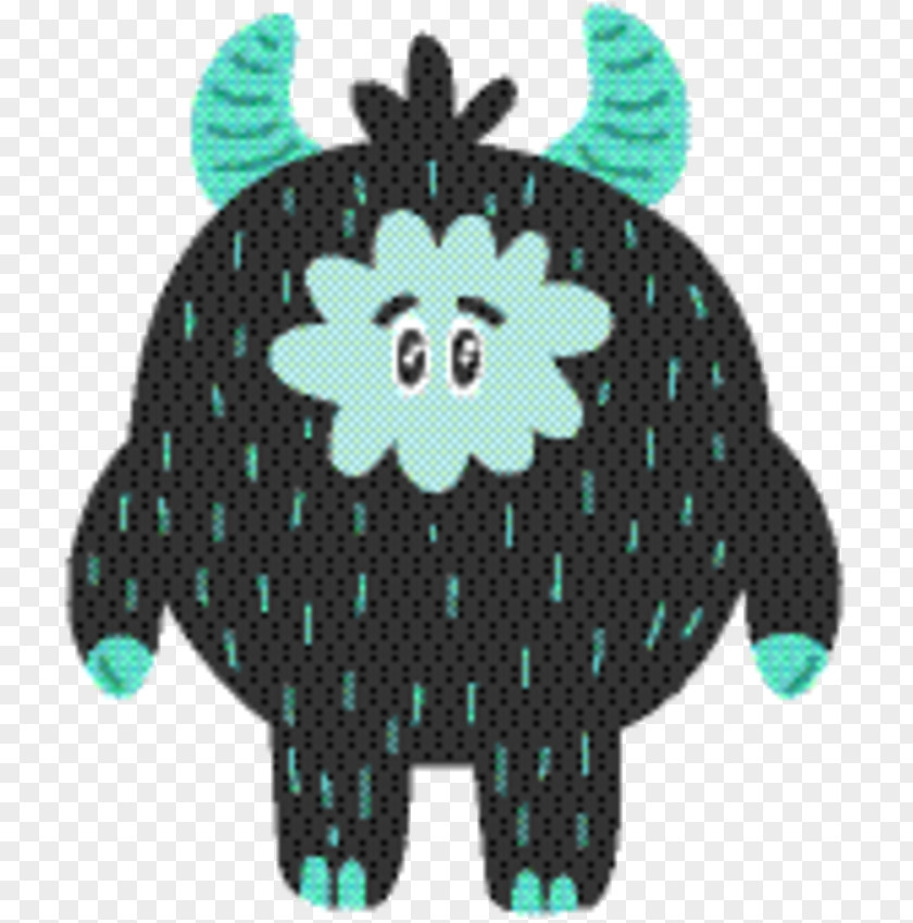 Cartoon Teal Animal PNG