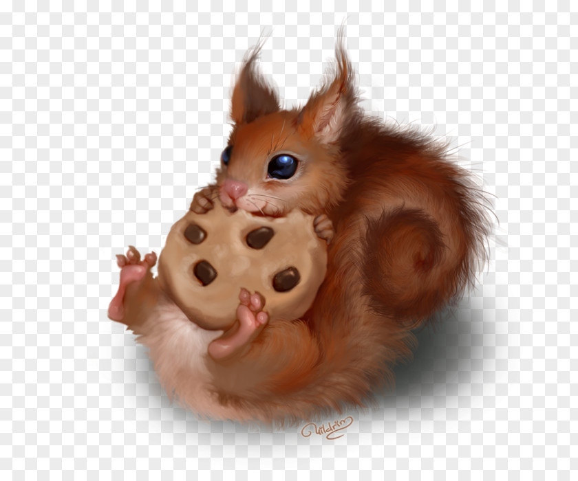 Hand-painted Squirrel Tree Squirrels Drawing Red Art Clip PNG