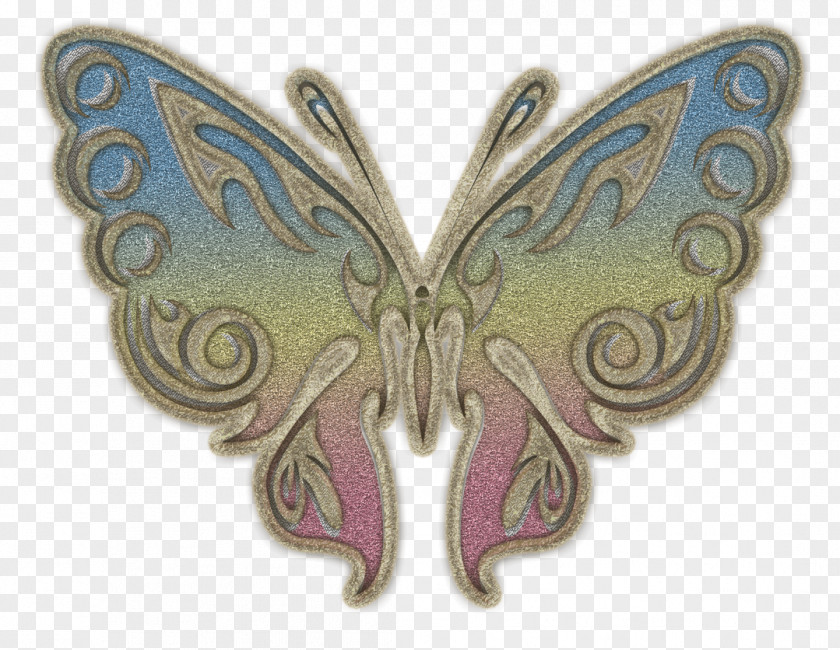 Rainbow Glitter Moth PNG