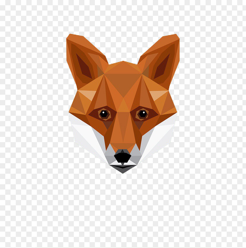 Cartoon Fox Red Paper Illustration PNG