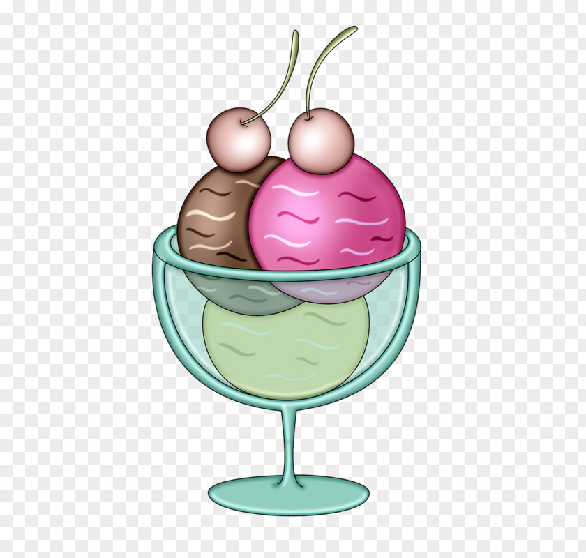 Cartoon Ice Cream Cone Strawberry Clip Art PNG