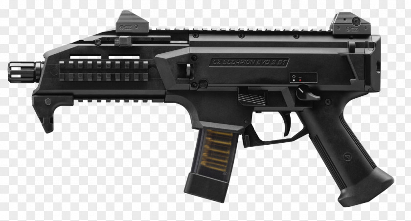 Weapon CZ Scorpion Evo 3 Firearm Submachine Gun Škorpion Pistol PNG