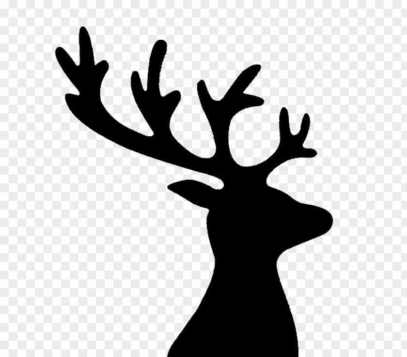 Christmas Silhouette Reindeer Red Deer Antler Elk PNG