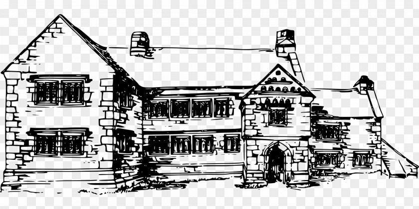 House Architecture Building Line Art Clip PNG