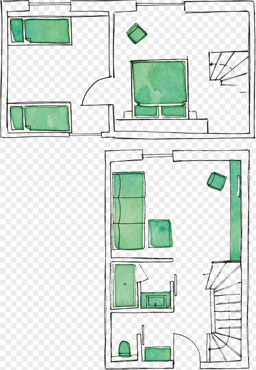House Floor Plan Pattern PNG