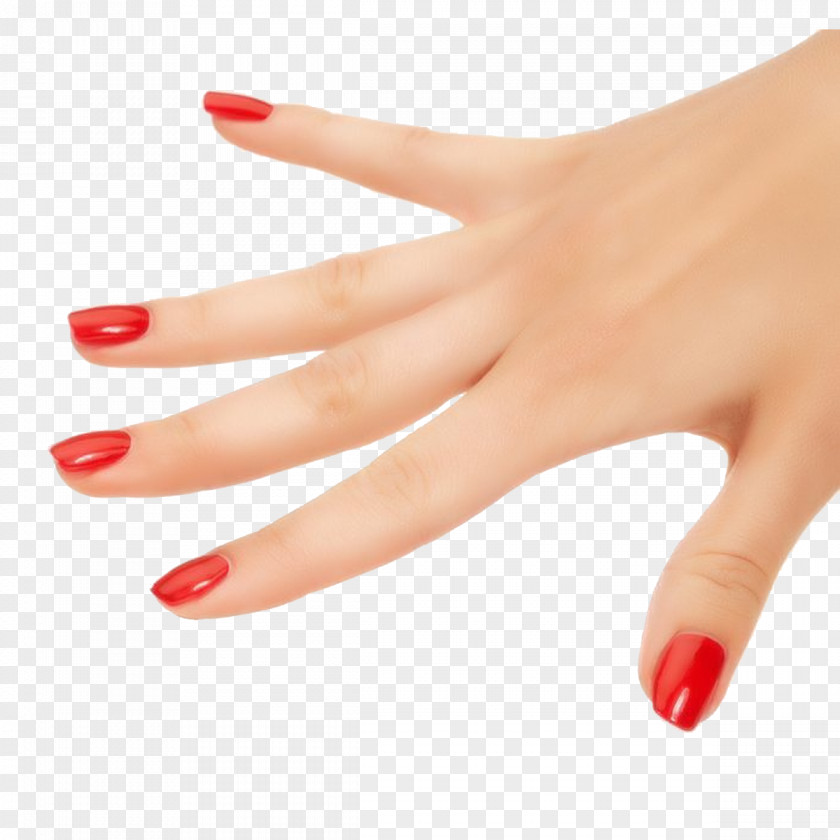 Red Nails Hand Free Button Element Nail Polish Manicure Cosmetics Gel PNG
