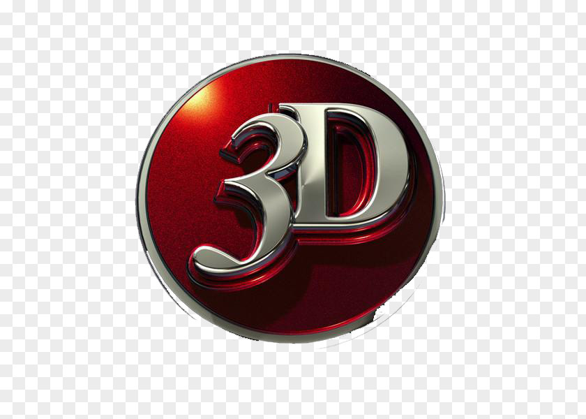Red Round 3d Badge 3D Computer Graphics PNG