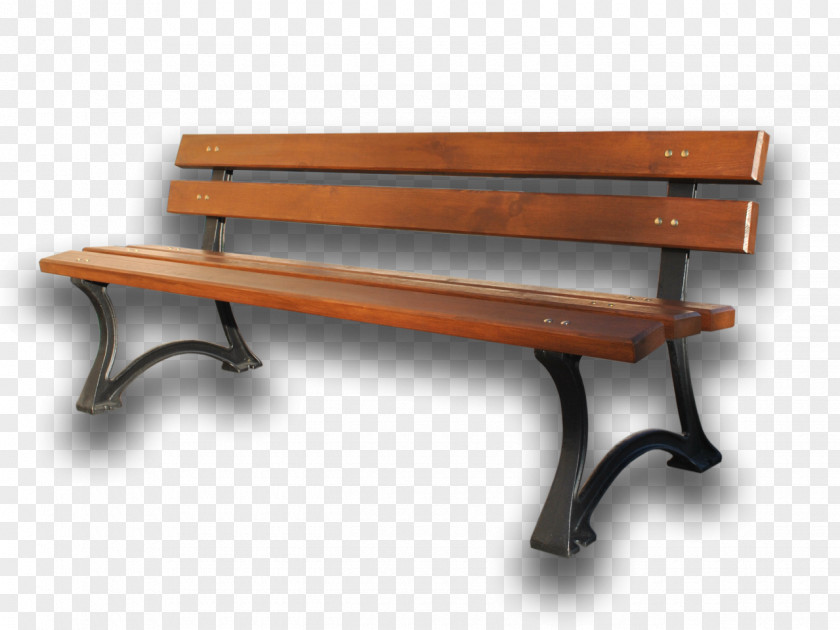 Table Bench Cast Iron Wood PNG