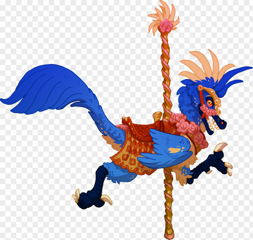 Carousel Hourse Rooster Animal PNG