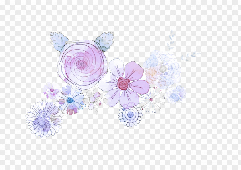 Drawing Flower Violet Plant Pattern PNG