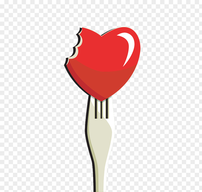 Heart Fork Euclidean Vector PNG