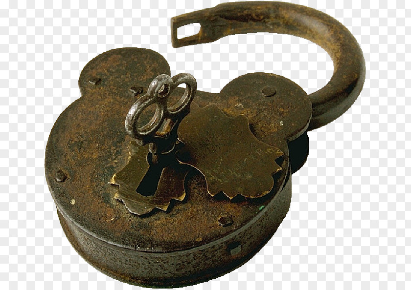 Padlock Skeleton Key Lock Antique PNG