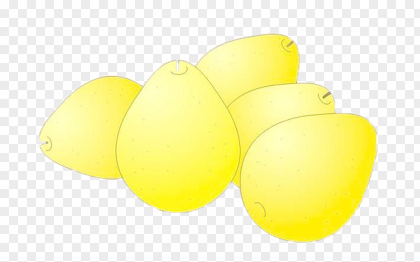 Simple Cartoon Pears Picture Material Lemon Yellow PNG