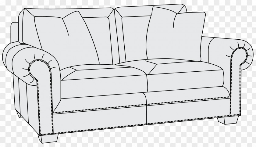 Chair Couch White Line Art PNG