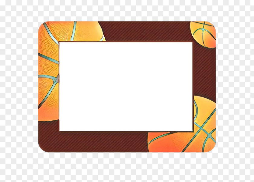 Picture Frame Orange Flower Background PNG