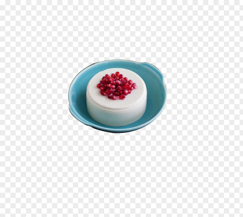 Pomegranate Red Bean Cake Coconut Milk Cream Adzuki Pastry PNG