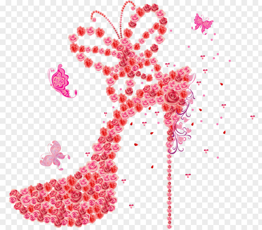 Rose High Heels High-heeled Footwear Shoe Clip Art PNG