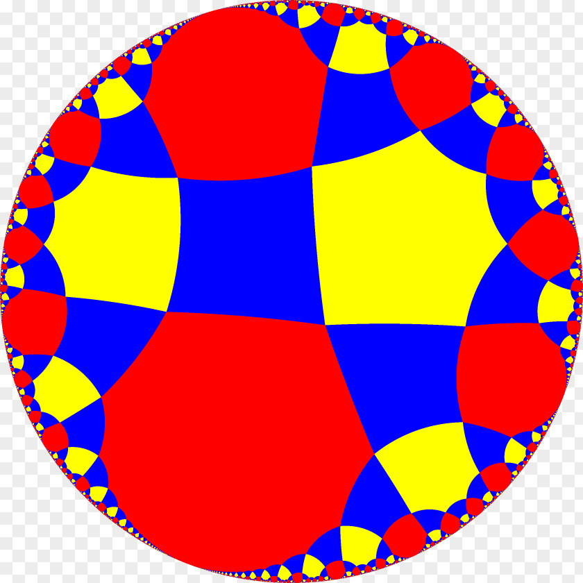 Circle Tessellation Poincaré Disk Model Hexagon Pentagon PNG