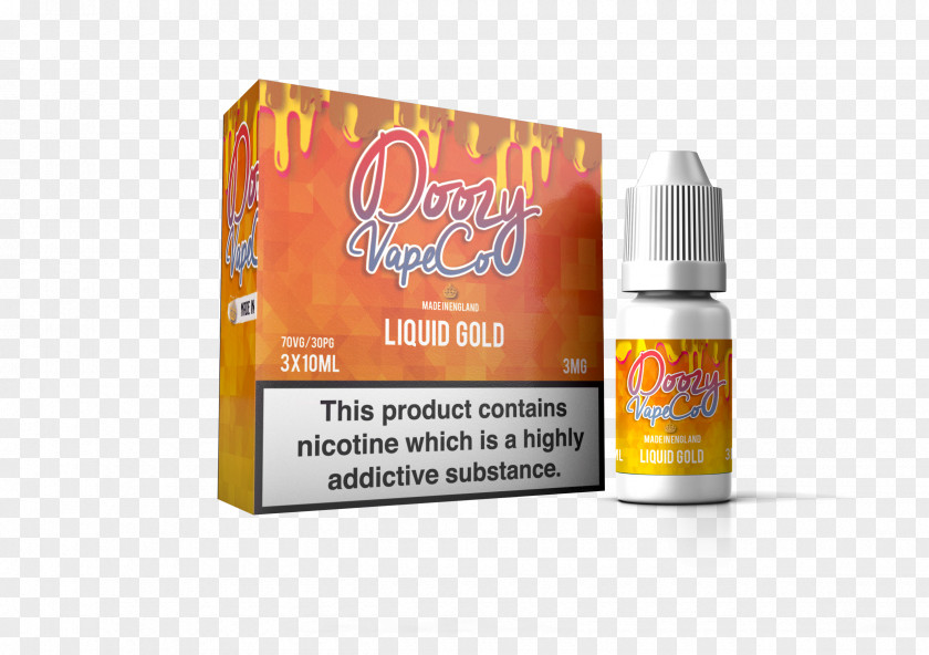 Golden Liquid Juice Electronic Cigarette Aerosol And Custard PNG