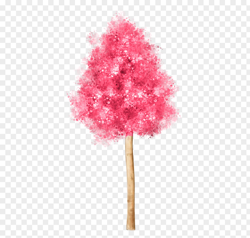 Pink Cherry Tree Paper Clip Art PNG