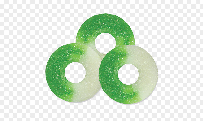 Candy Gummi Apple Rings Sour Green PNG