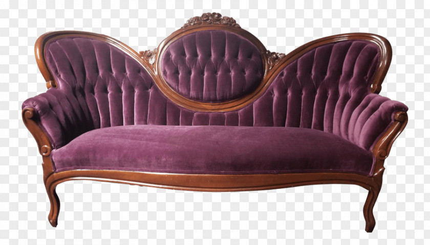 Chair Loveseat Couch Wing Velvet PNG