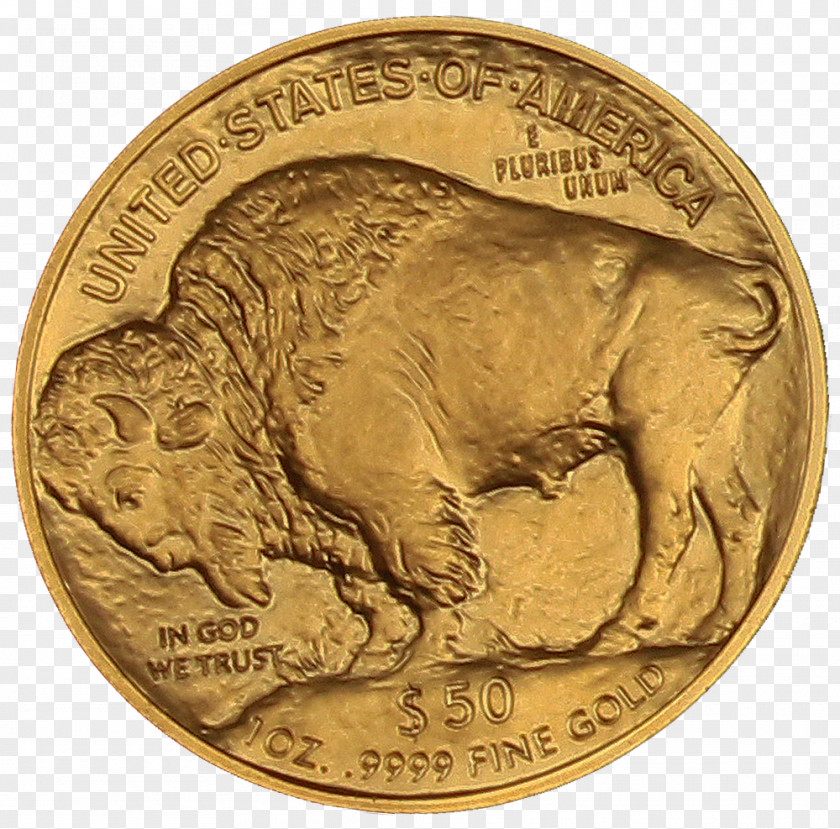 Bison Coin Gold Sovereign Money Rosland Capital PNG
