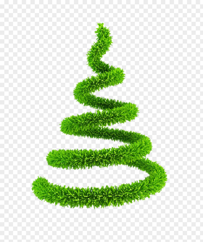 Creative Green Christmas Tree New Year Clip Art PNG