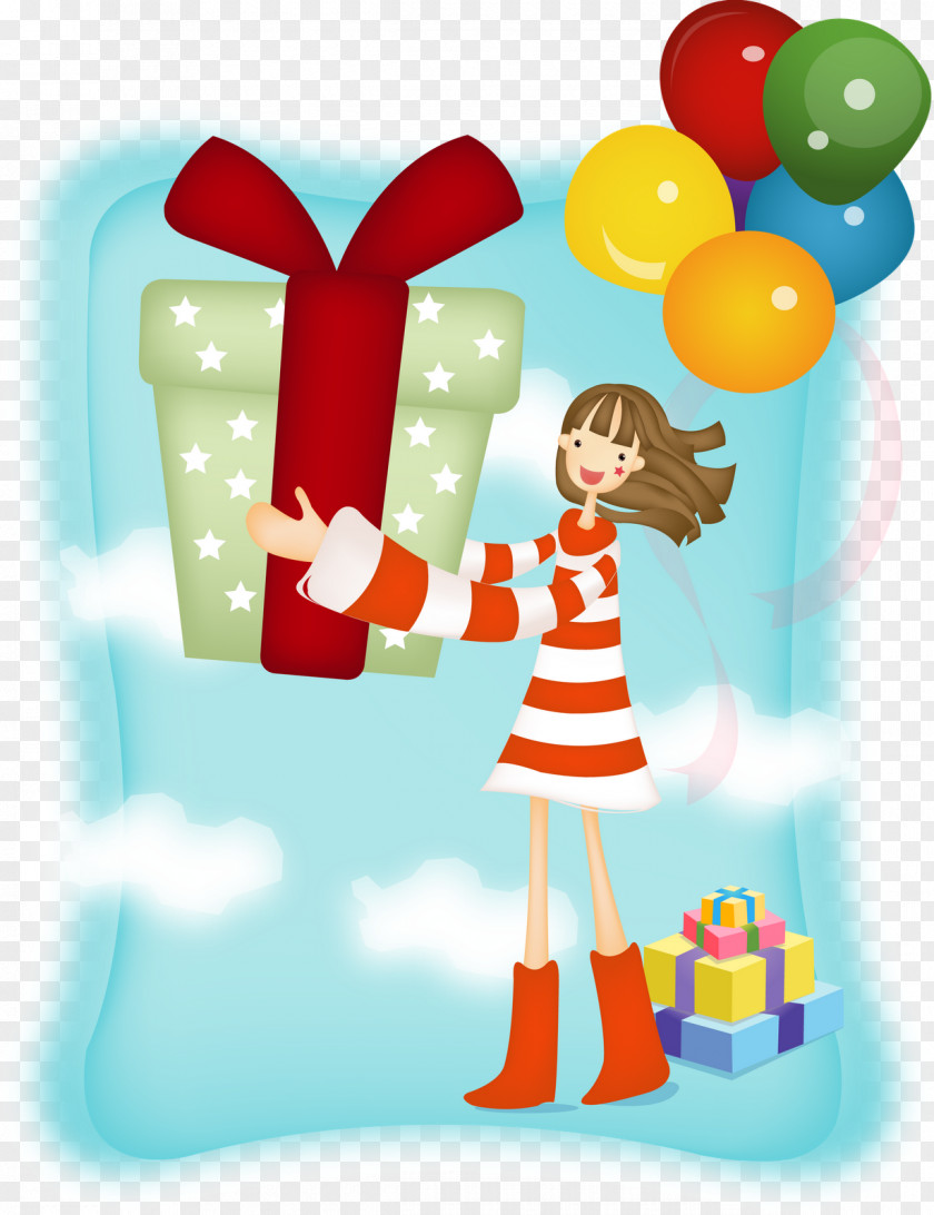 Happy Birthday Gift Child Balloon PNG