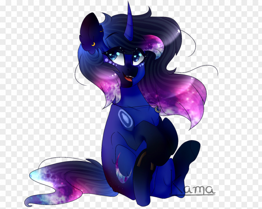 Moon Galaxy Horse Illustration Animated Cartoon Legendary Creature PNG