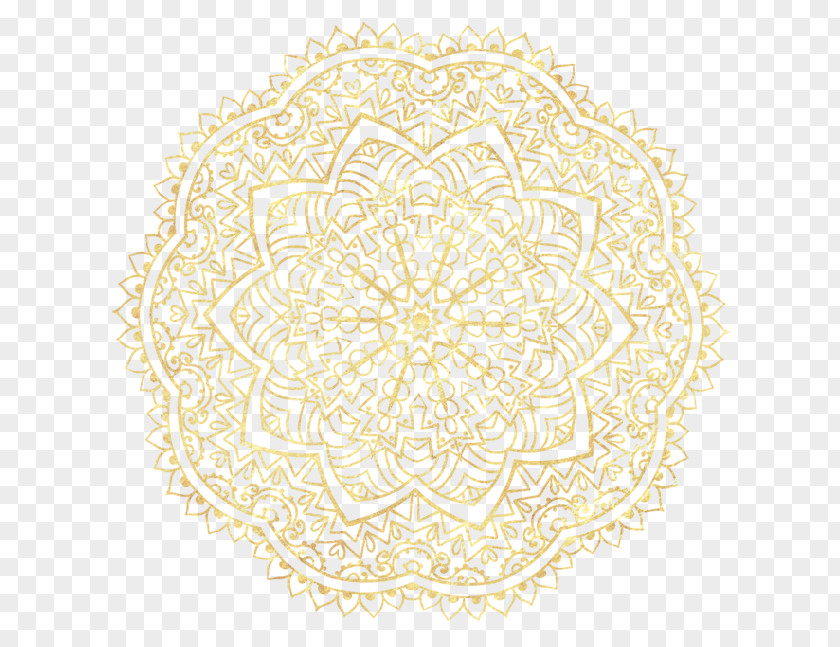 Pattern Mandala Gold Descent To The Goddess: A Way Of Initiation For Women Doily Circle Place Mats PNG