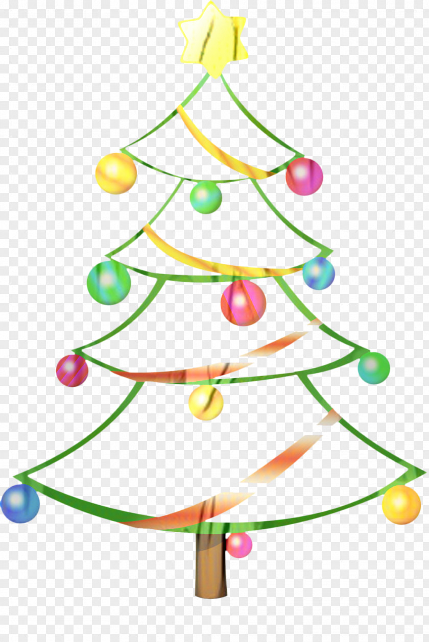 Pine Family Christmas Tree Line PNG