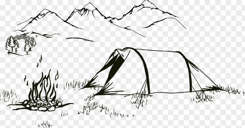 T-shirt Drawing Tent Backpacking Hiking PNG