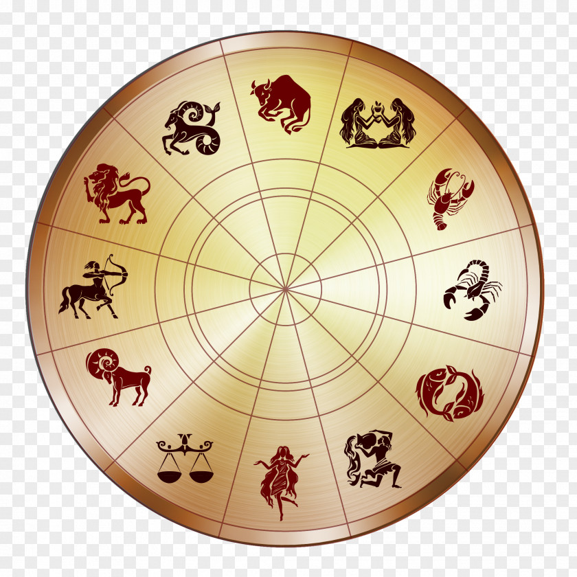 12 Zodiac Turntable Vector Material Astrology Horoscope Astrological Sign PNG