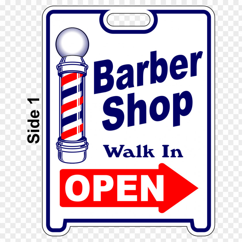 Barber Shop Telephony Sandwich Board Logo Sign Brand PNG